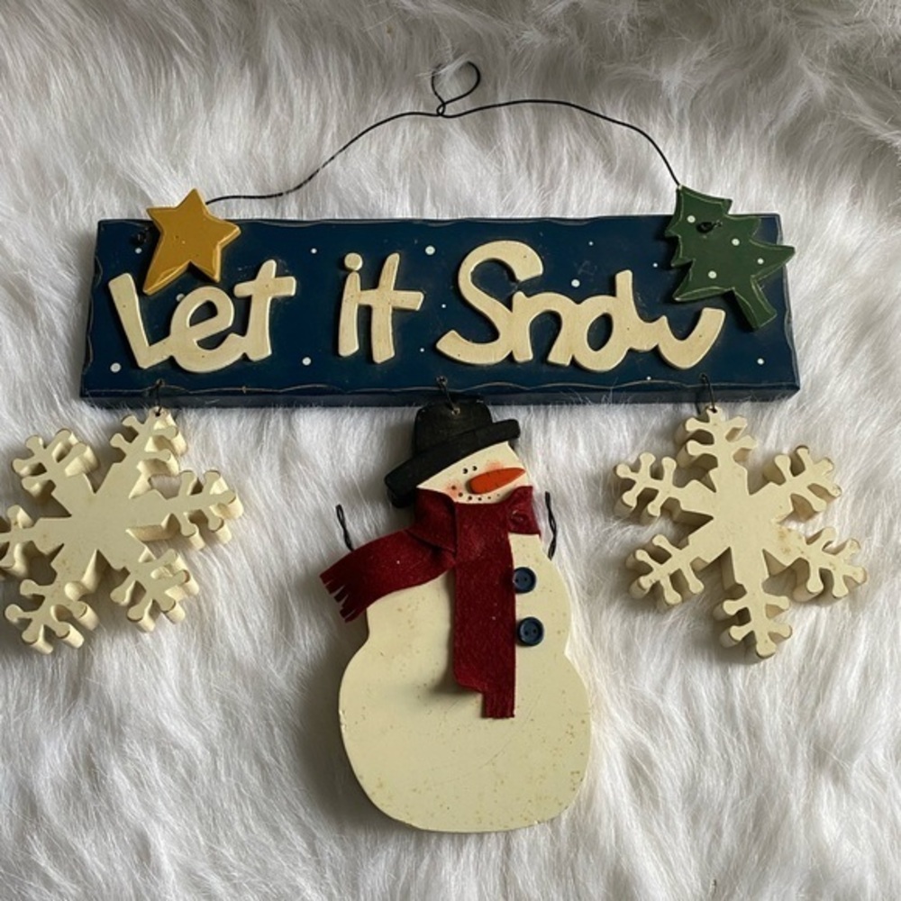 Wall Christmas Sign Hanger‎ (Let It Snow)